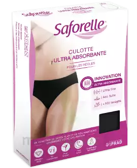 Saforelle Culotte Ultra Absorbante Règles Noire Txl à VIC-FEZENSAC