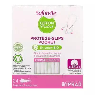 Saforelle Coton Protect Protège-slip Pocket B/24 à VIC-FEZENSAC
